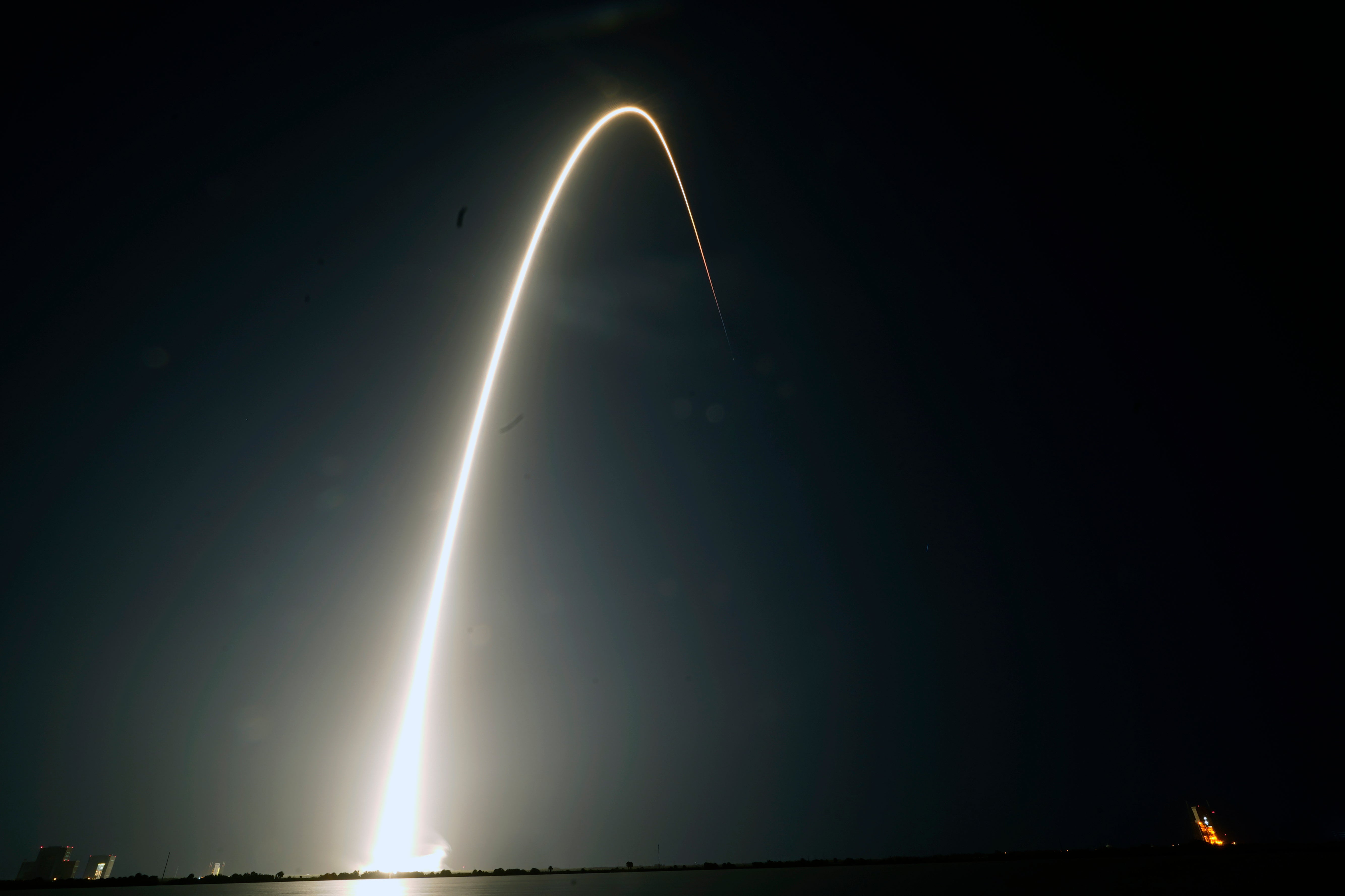 A SpaceX Falcon 9 rocket lifts off from the Space Launch Complex 40 at the Cape Canaveral Space Force Station, Florida