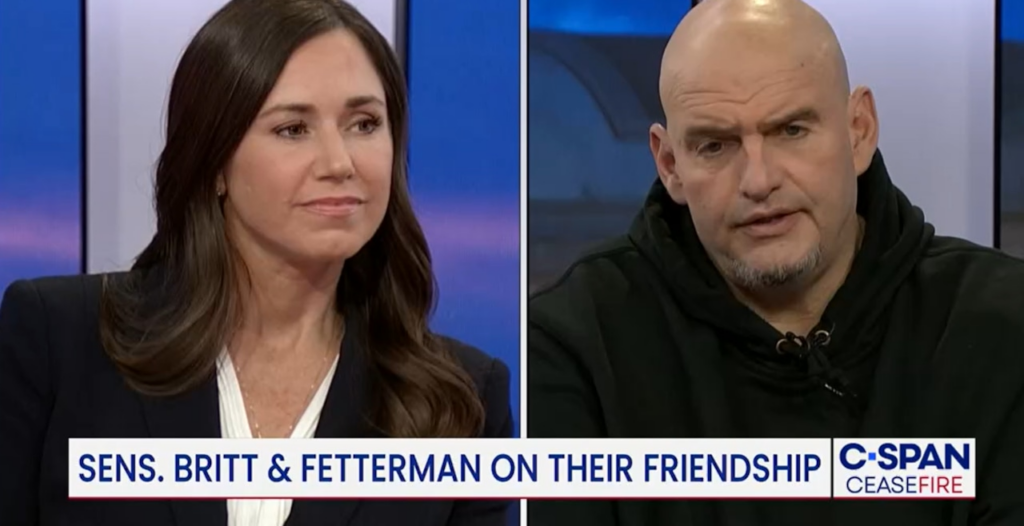 John Fetterman has a nickname for Katie Britt’s ‘gigantic’ husband: ‘I felt petite’