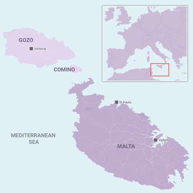 METRO GRAPHICS Gozo, Malta Locator Map