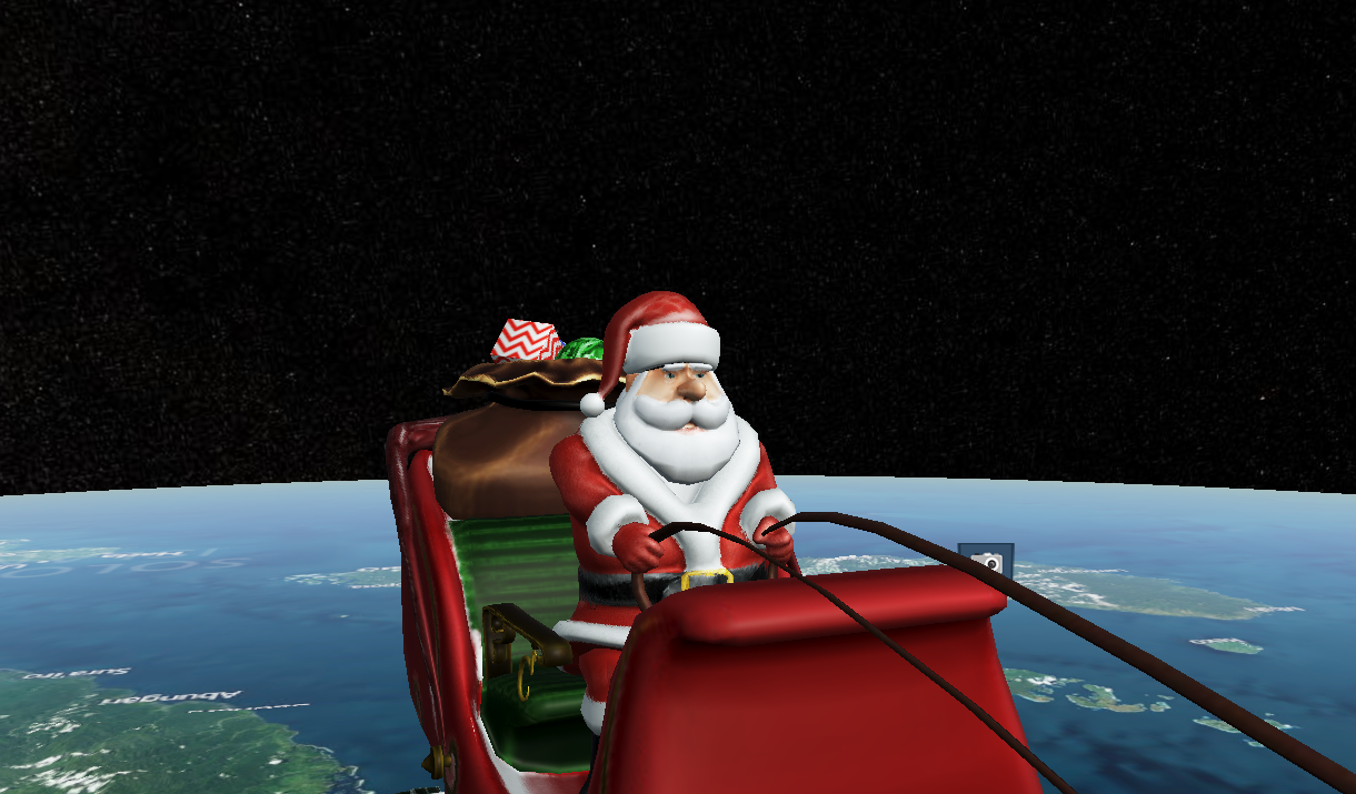Santa is focussed on the long night ahead