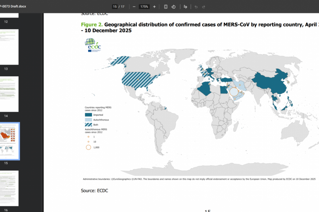 MERS Returns to France After 12 Years — Vax-Before-Travel