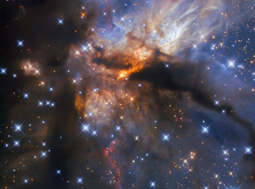 This looks like CGI, but it’s a real jet of matter being fired from a newborn star!