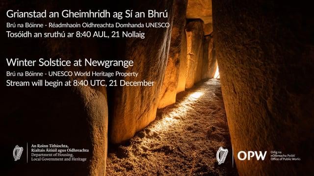 Newgrange Live Feed Winter Solstice December 21 08:40 2025