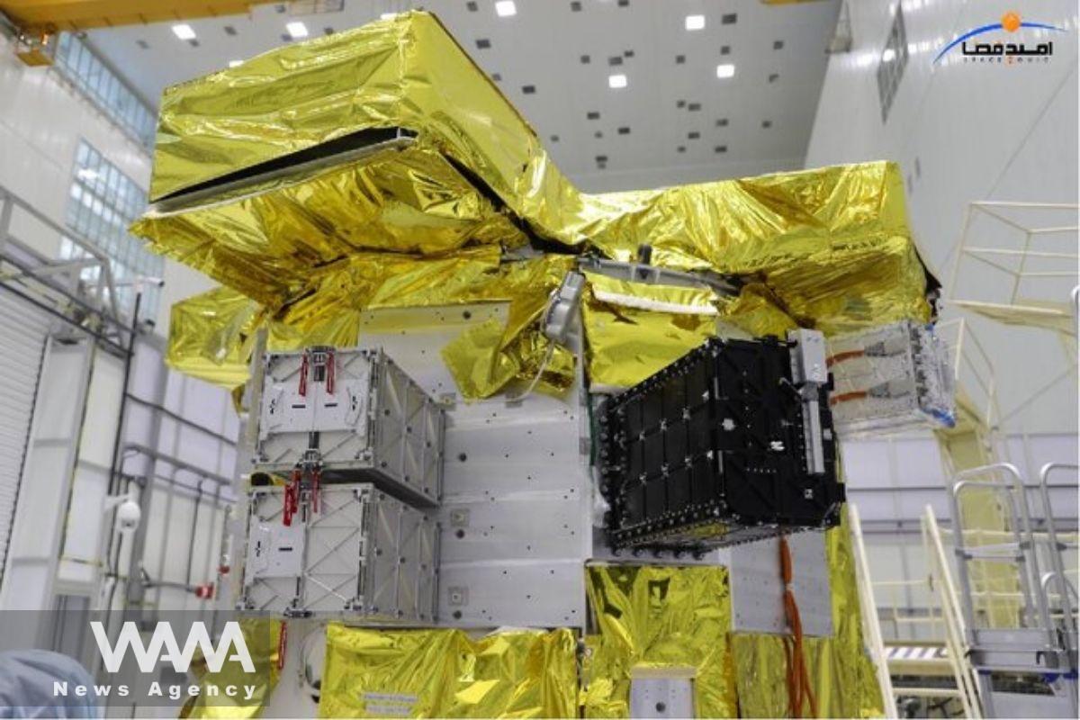 Preparation and Integration of the Kowsar Satellite to the Launch Vehicle.Social media/ WANA News Agency