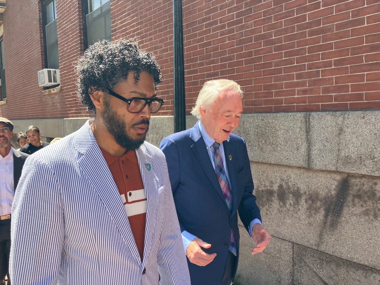 U.S. Sen. Ed Markey, D-Mass., takes a walking tour of Boston's Black history with Dr. Imari Paris Jeffries, the president and CEO of Embrace Boston, on Monday, Aug. 18, 2025.