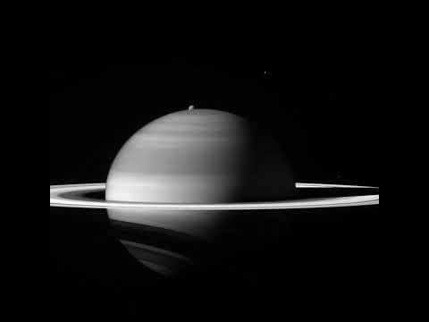 NASA Cassini mission footage of Saturn and its Rings and Moons