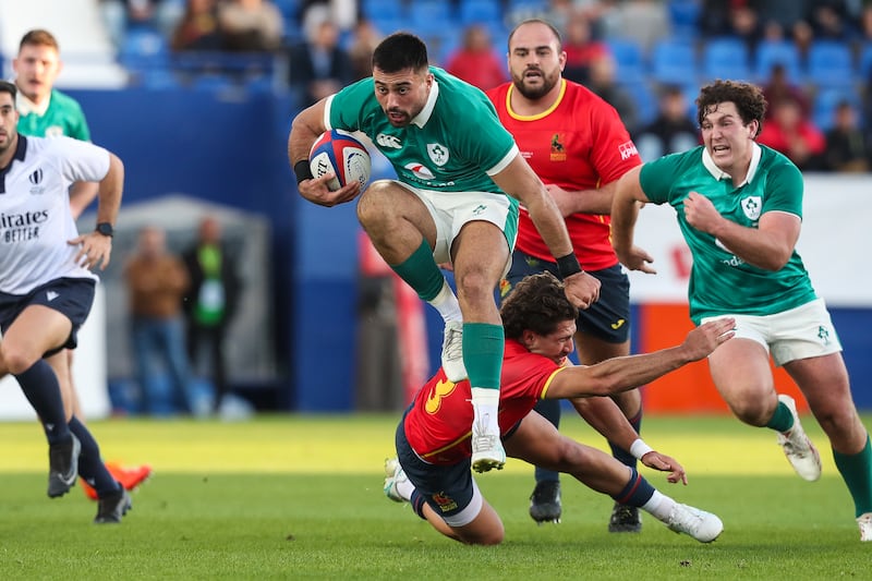 Dan Kelly in action for Ireland XV against Spain. Photograph: Martin Seras Lima/Inpho
