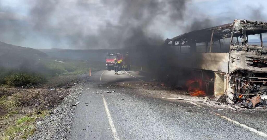 Does not receive compensation due to smoke poisoning when a bus caught fire