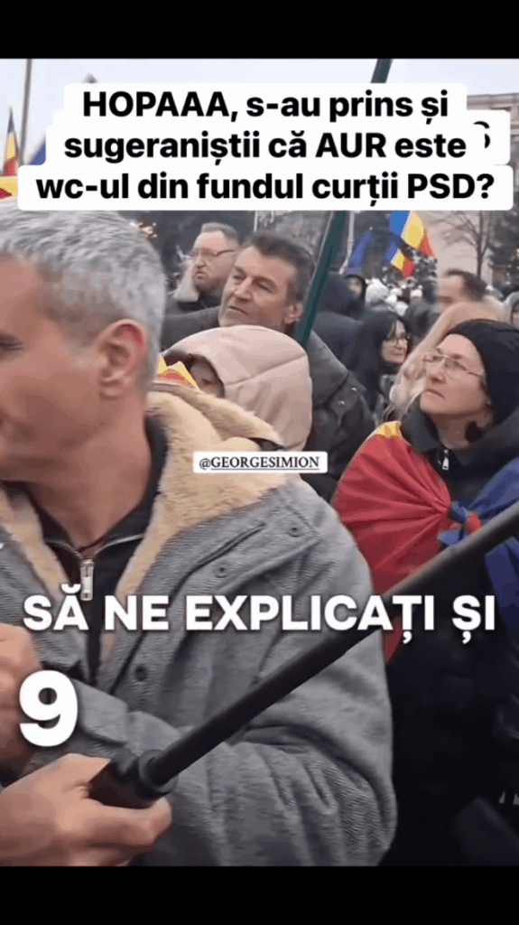 "Mr. Turcescu, explain to us or to your followers, why AUR does controlled opposition, why AUR doesn't actually do opposition?"