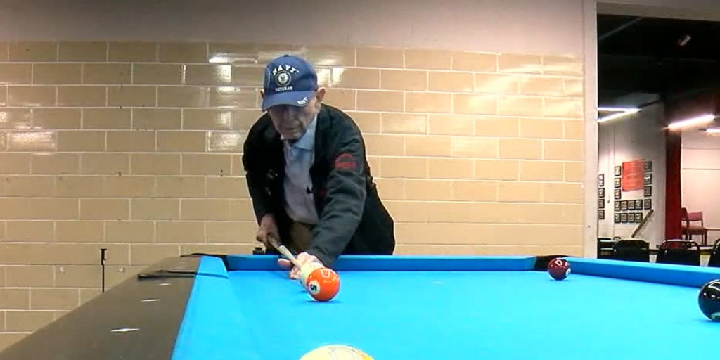 100-year-old billiards player, World War II veteran finds new life at pool hall 100-year-old billiards player, World War II veteran finds new life at pool hall