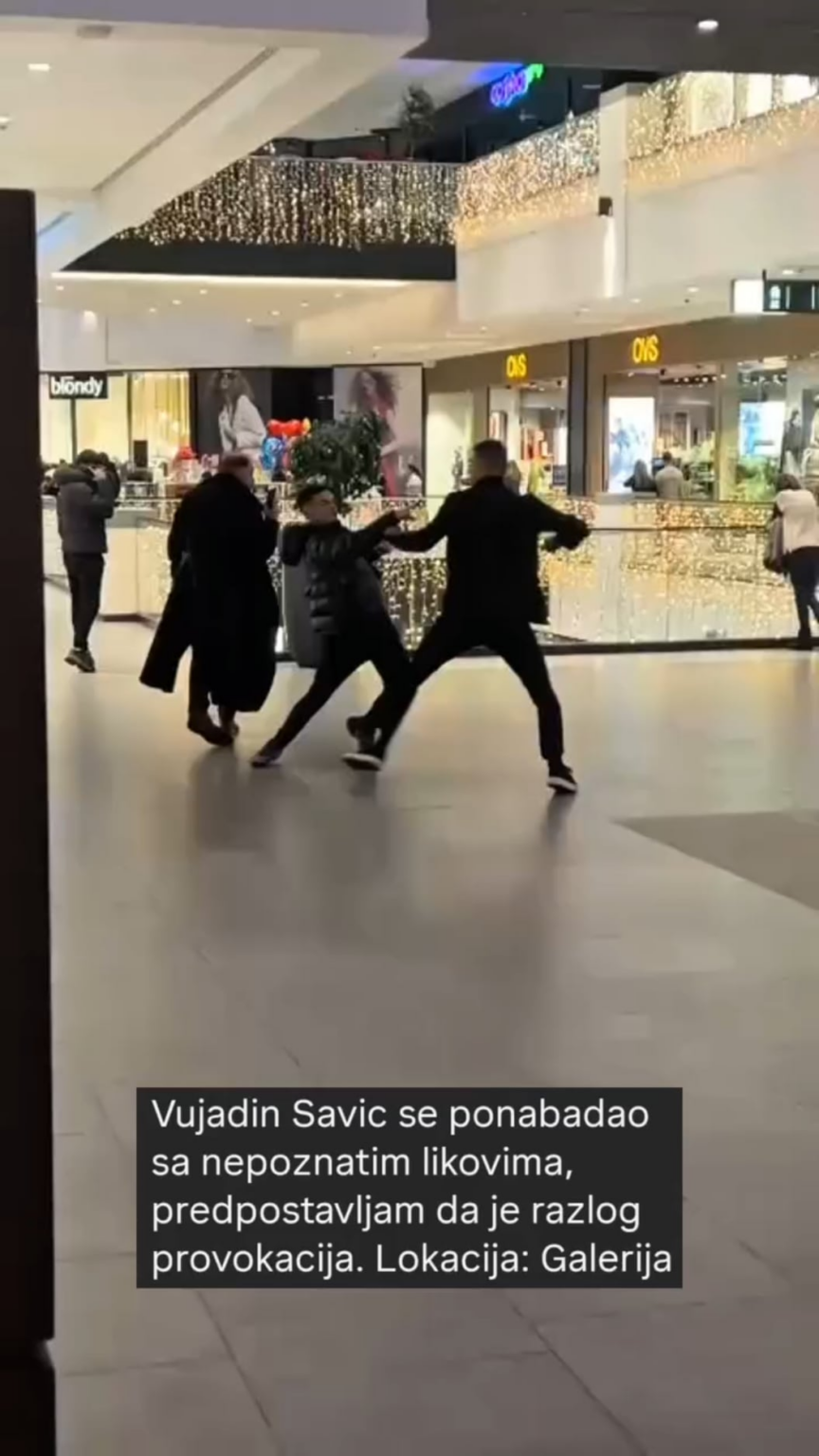 Vujadin Savić got into a fight in the Gallery: taken from the Info Belgrade page