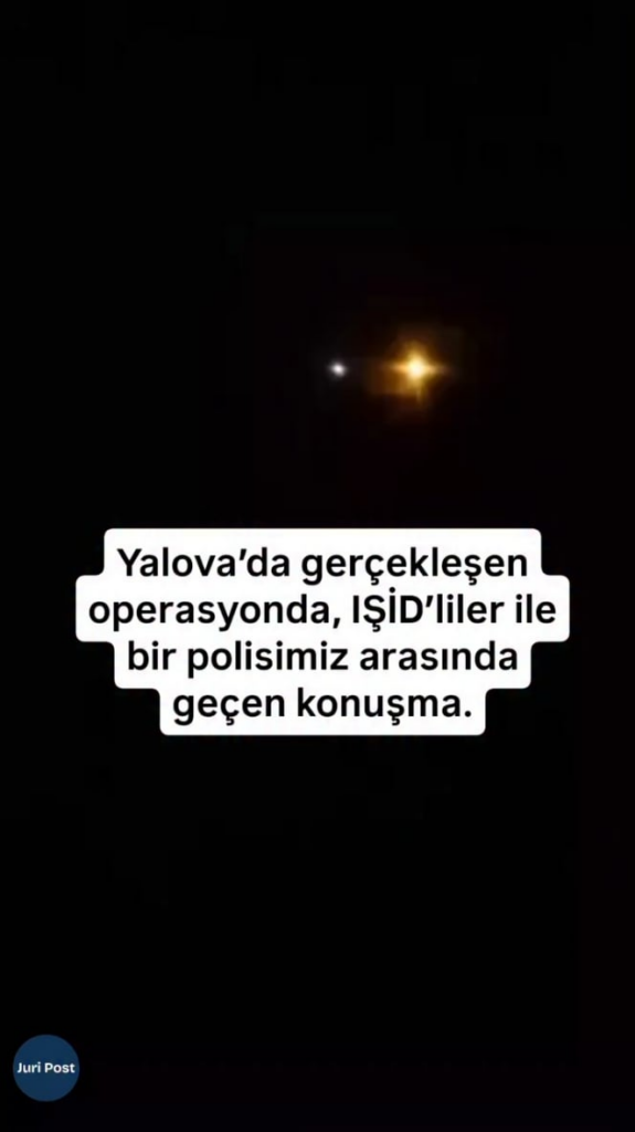 While ISIS terrorists in Yalova were using children as shields, the conversation between the Turkish police: +Surrender -There is a child +Okay, leave the child, we do not kill children -We will not leave.