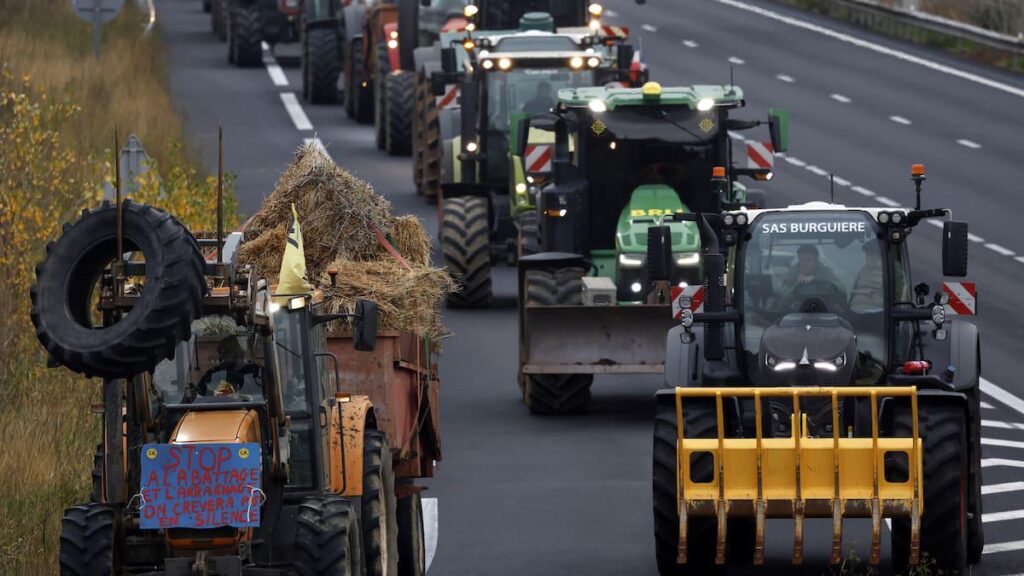 French farmers cut down 100 trees to avoid traffic on the RD20