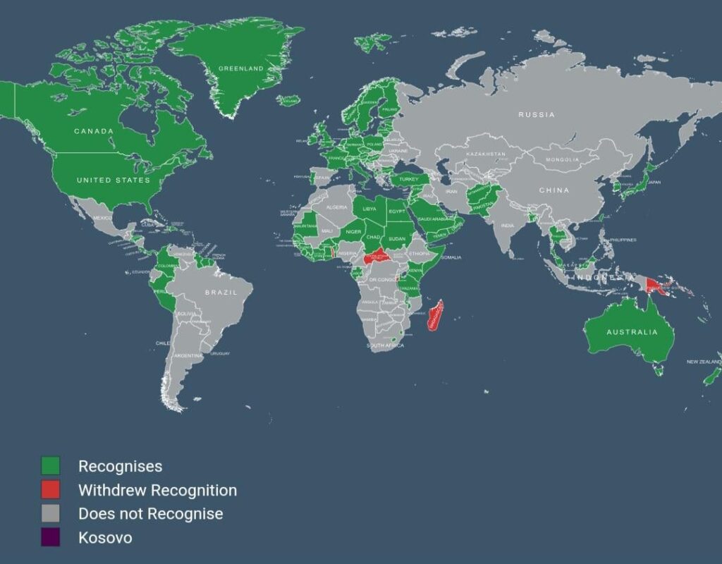 Kosovan Recognition as of December 20th, 2025 with recognition by The Bahamas