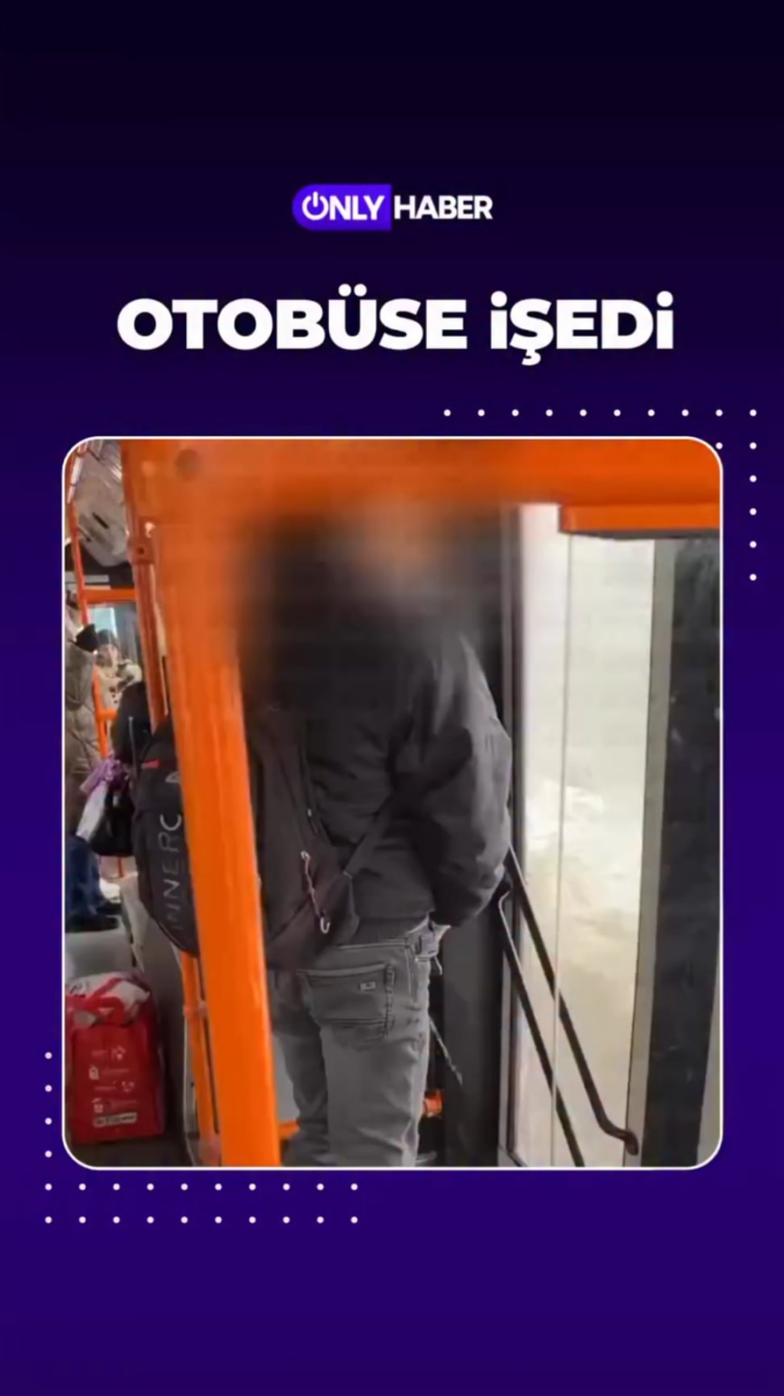 An unidentified person urinated on a bus in broad daylight in Istanbul.
