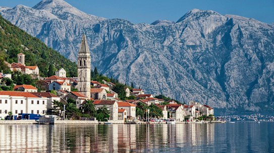 Summer in Perast, on Kotor Bay.