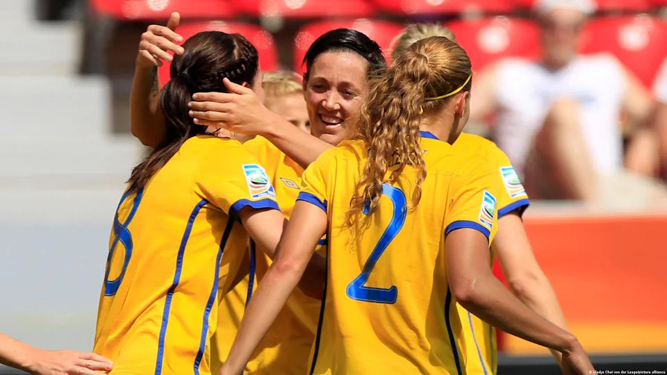 Lotta Schelin – 42 goals - Schelin spent seven years at her hometown club Goteborg F.C. (known then as Landvetter FC) before making her debut in European competition with French giants Lyon. The Stockholm native would go on to score 143 goals in 138 games for Lyon, winning three Champions Leagues and eight domestic titles. She retired in 2018 after a short stint with FC Rosengard.<span class="copyright">Gladys Chai von der Laage/picture alliance</span>