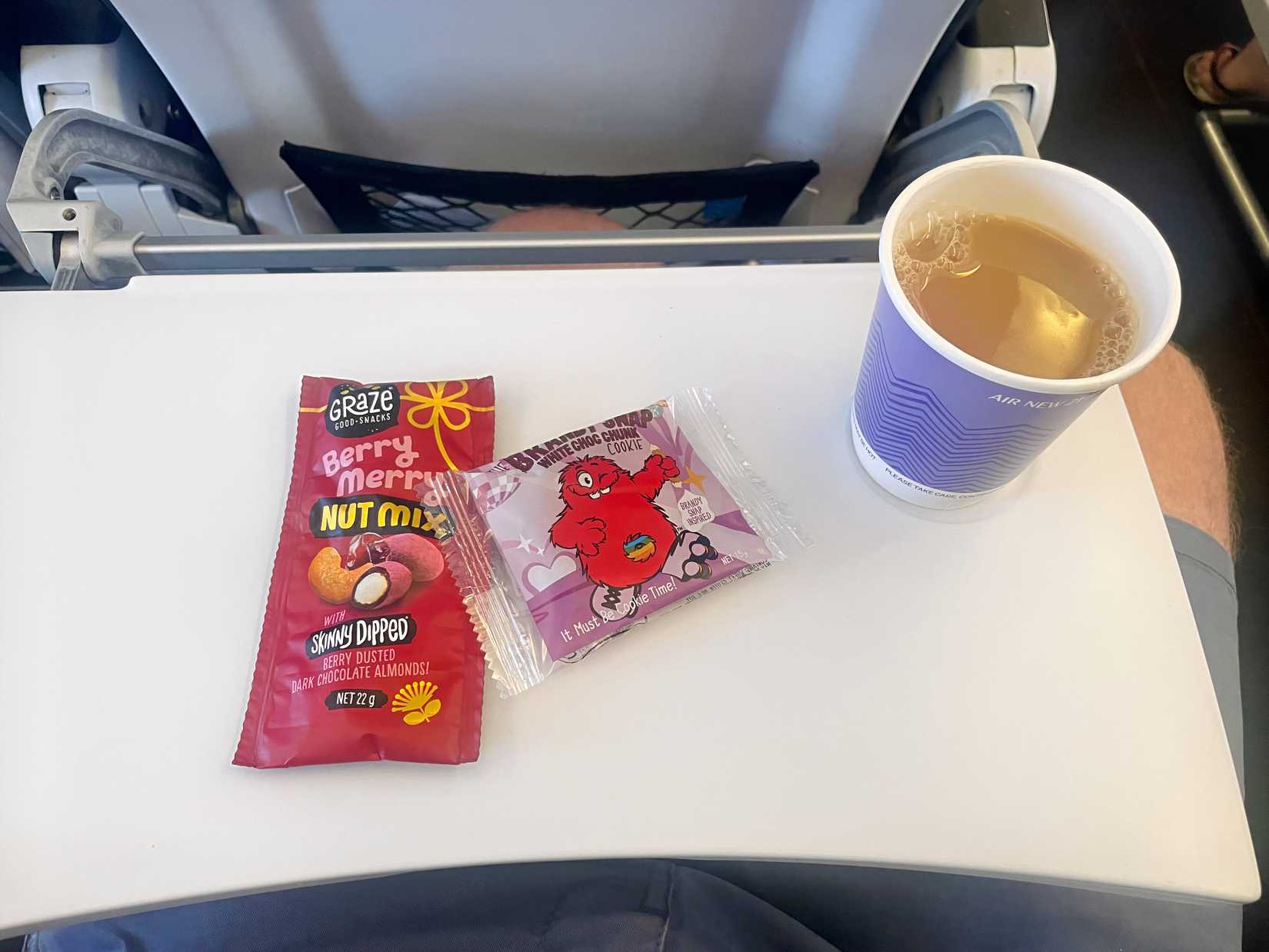 Air NZ domestic snack