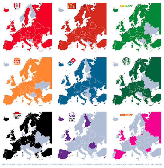 American fast food chains in Europe