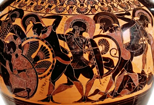 Ancient depiction of the Trojan War