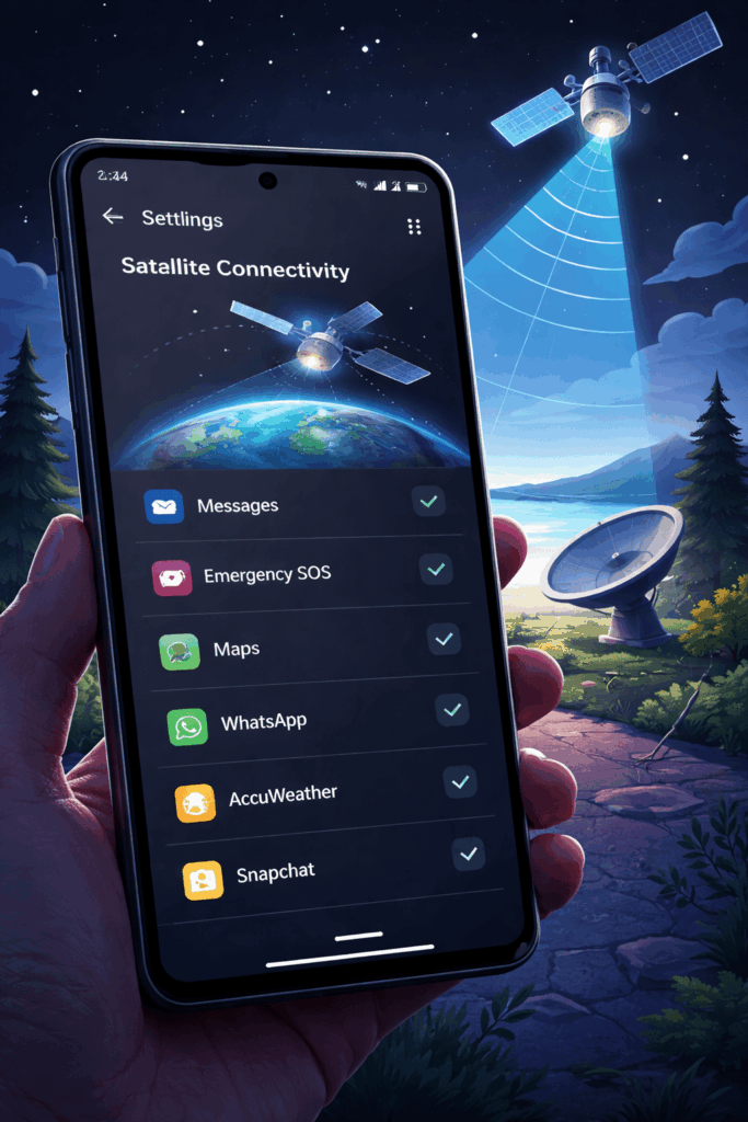 Android Prepares Satellite Connectivity Hub For Apps