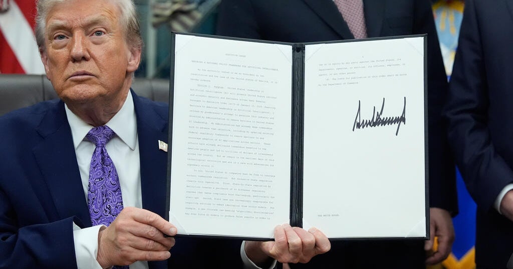 Trump signs executive order to block “excessive” state AI regulations Trump signs executive order to block "excessive" state AI regulations