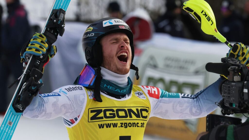 Norway's McGrath edges out Noel for World Cup slalom win in Italy