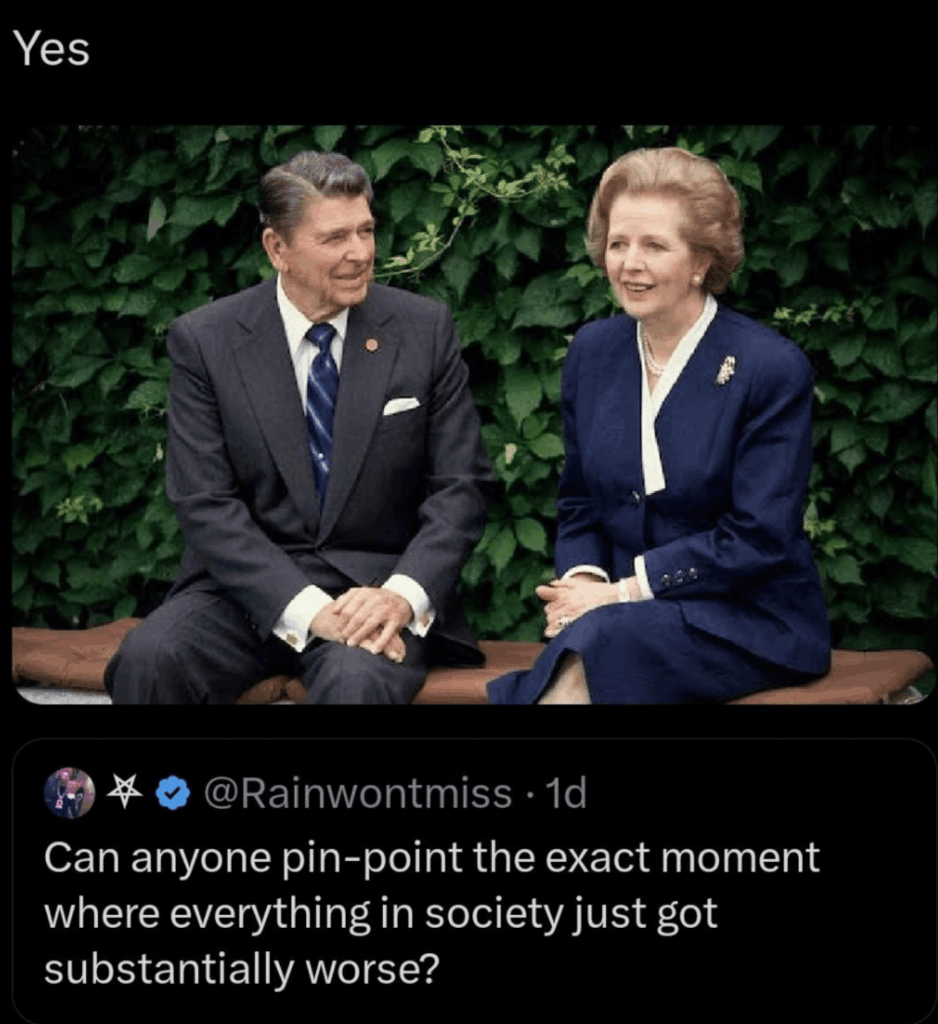 When did everything start to deteriorate in our society?