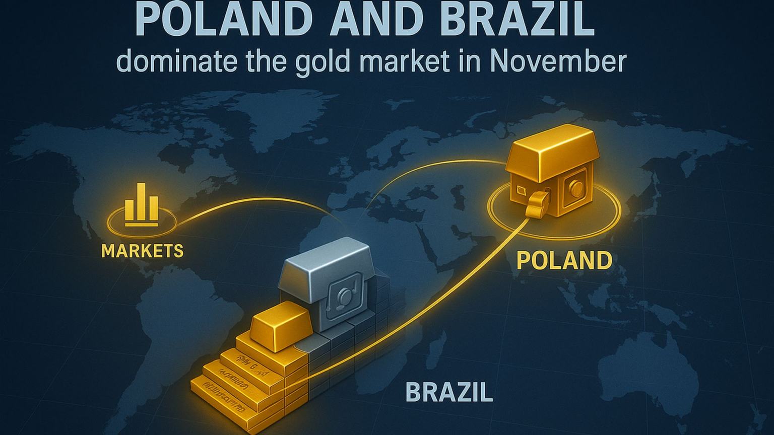 Poland and Brazil central banks dominate the gold market in November