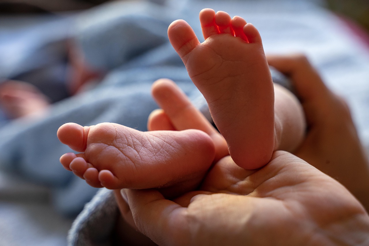 A baby's feet