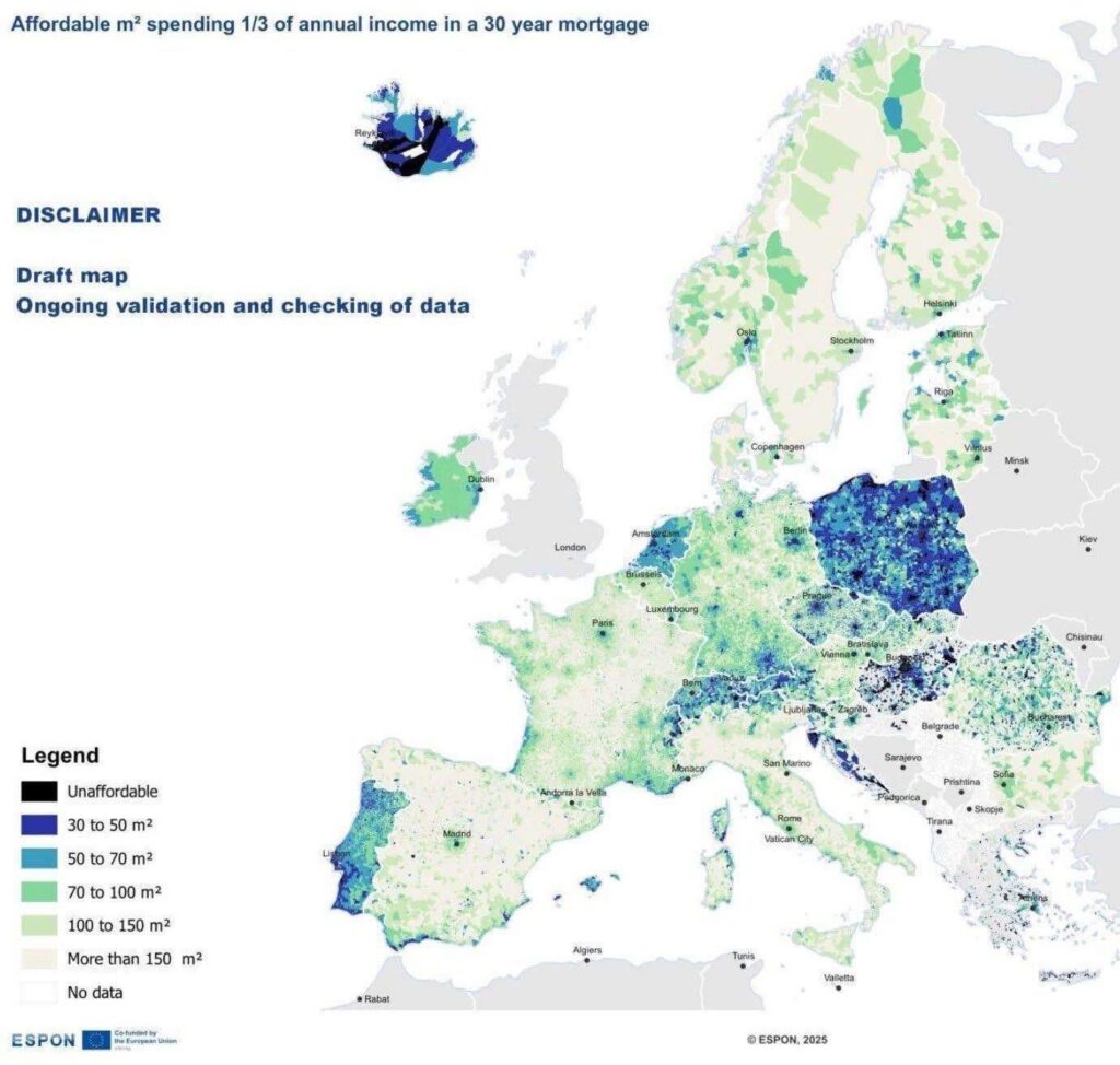 Housing affordable with a mortgage
