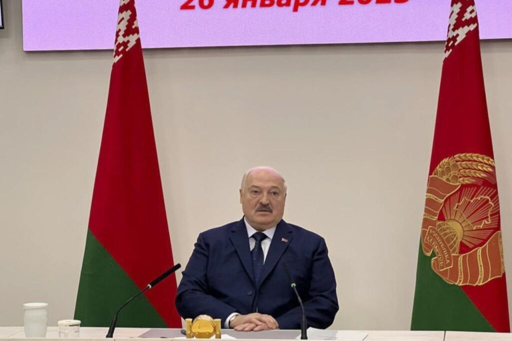 Belarus deploys new surveillance software to spy on journalists, RSF says Belarusian President and presidential candidate Alexander Lukashenko speaks during a press conference after casting his vote at a polling station in the capital Minsk, Belarus on Jan. 26, 2025. (AA Photo)