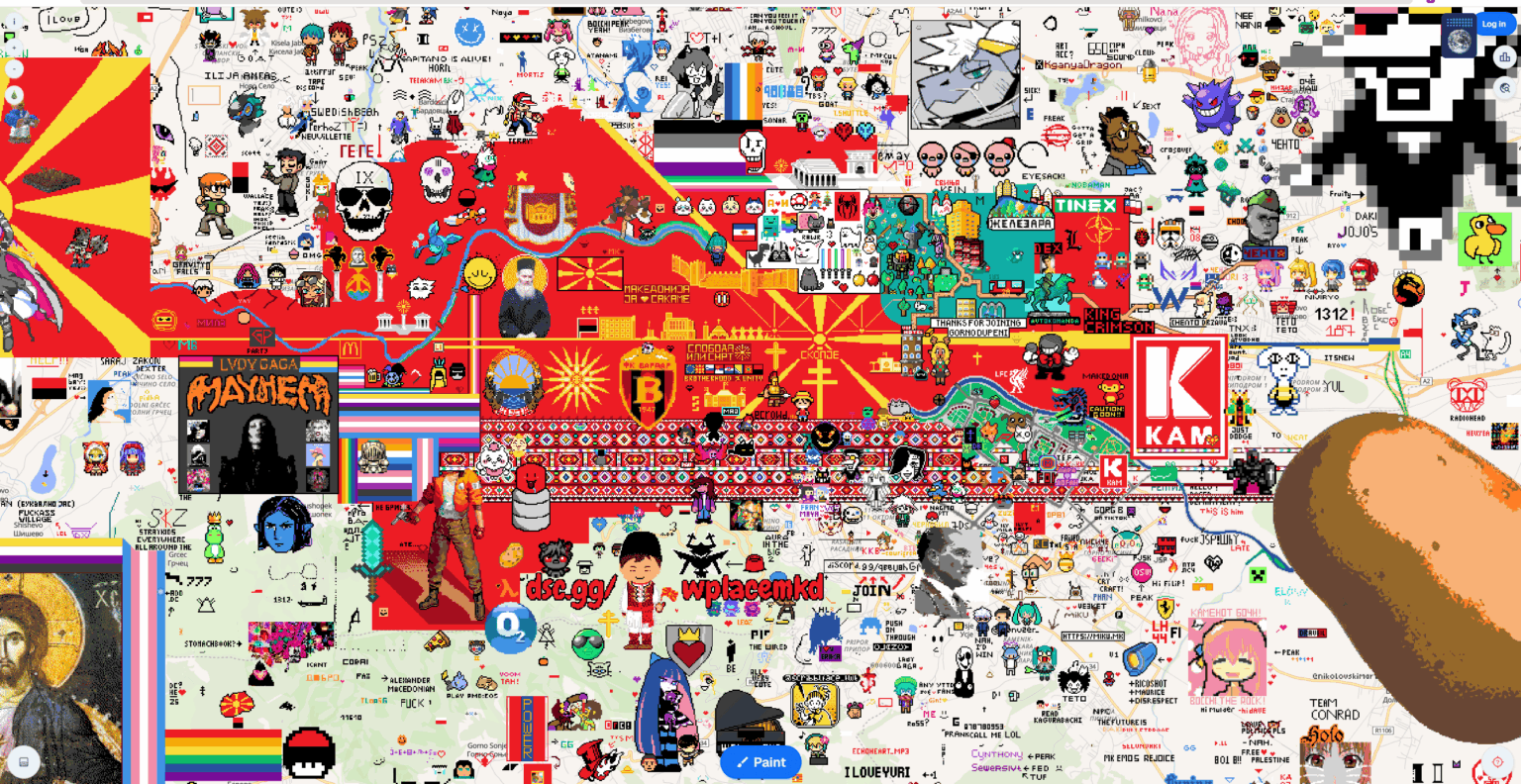 Wplace Skopje 25 December 2025