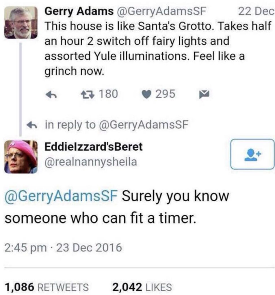 Happy Gerry Adam’s tweet day to all that celebrate