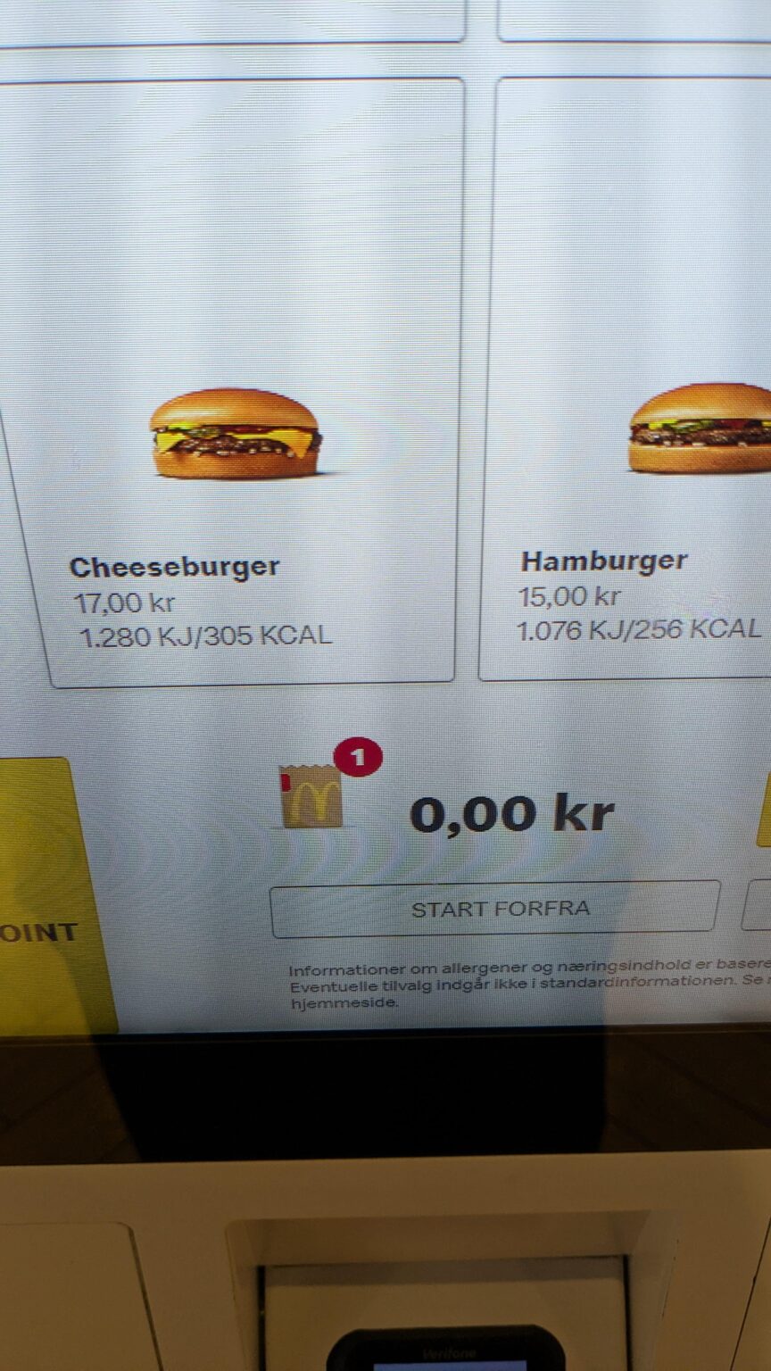 A cheeseburger now costs NOK 17????