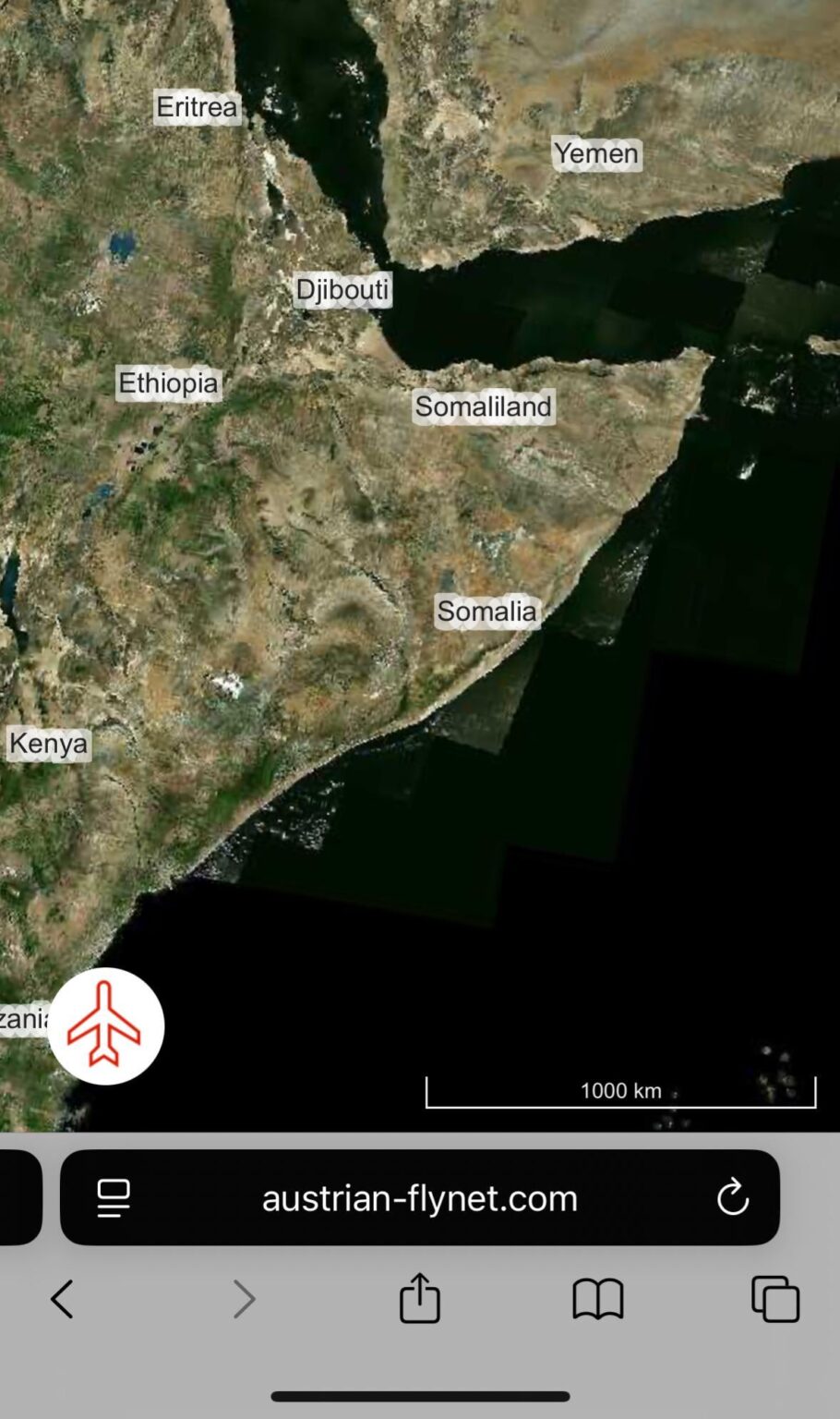 Austrian Airlines recognizes Somaliland as its own country