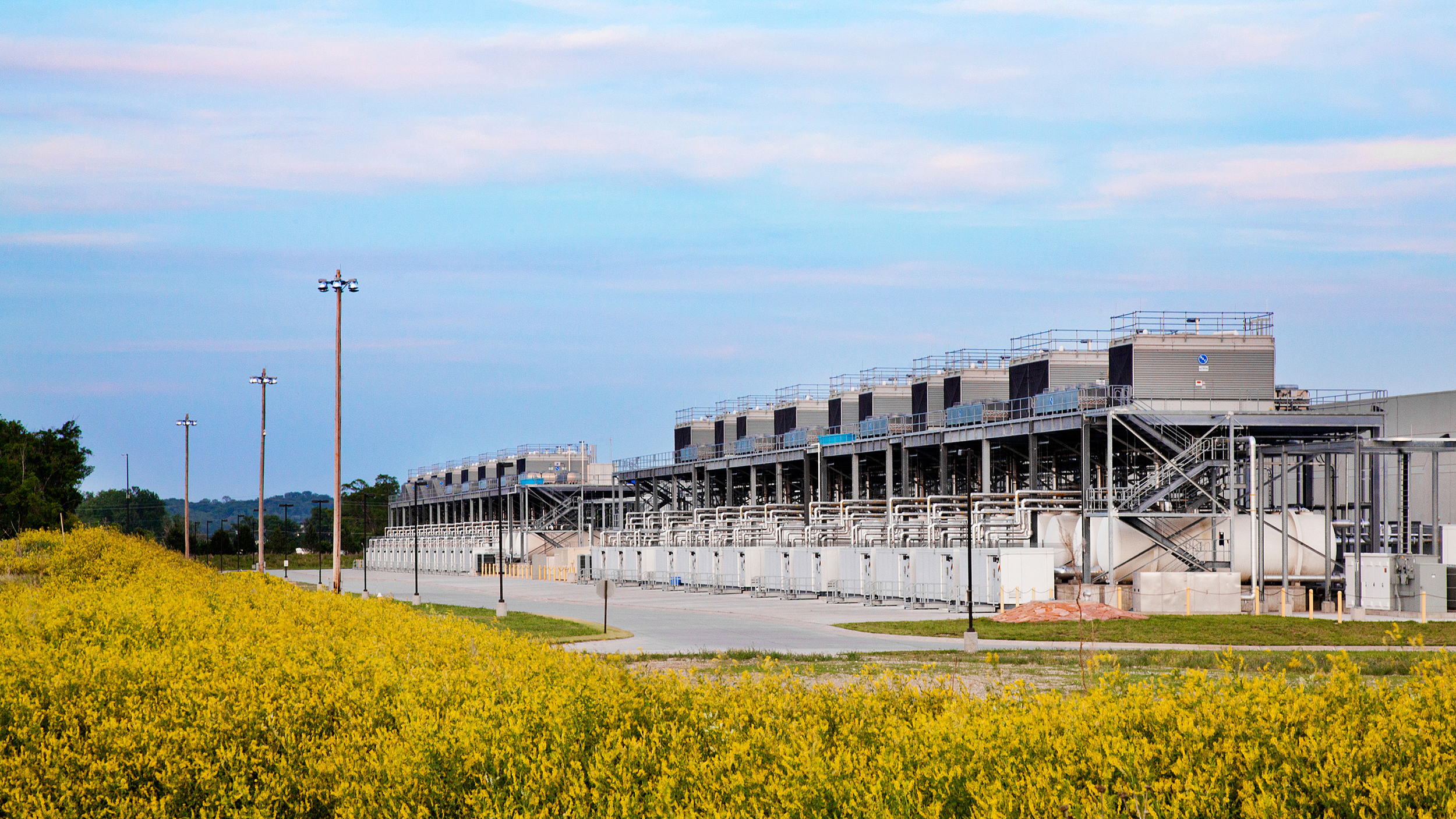 The cooling towers at Google’s data center in Council Bluffs, Iowa. Credit: Google