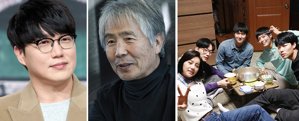 From left: Singers Sung Si-kyung and Choi Baek-ho, and cast members of tvN's television drama series “Reply 1988&Prime; (2015-16) [NEWS1, JOONGANG ILBO, TVN]