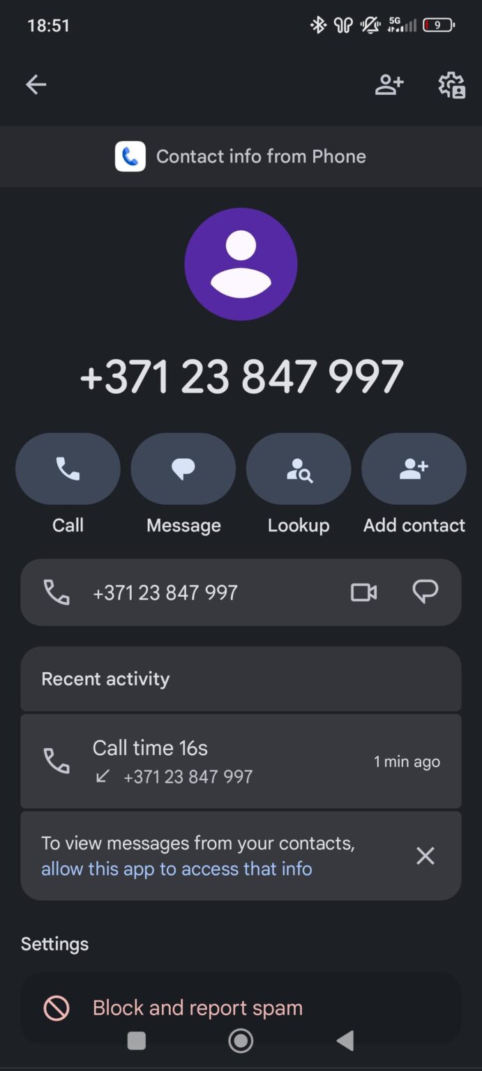 Called from "Latvenergo" in Russian, I didn't say that I don't speak Russian and hung up