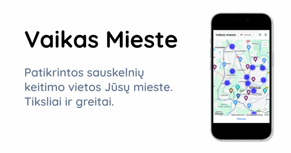 I created a platform for parents with small children - vaikasmieste.lt