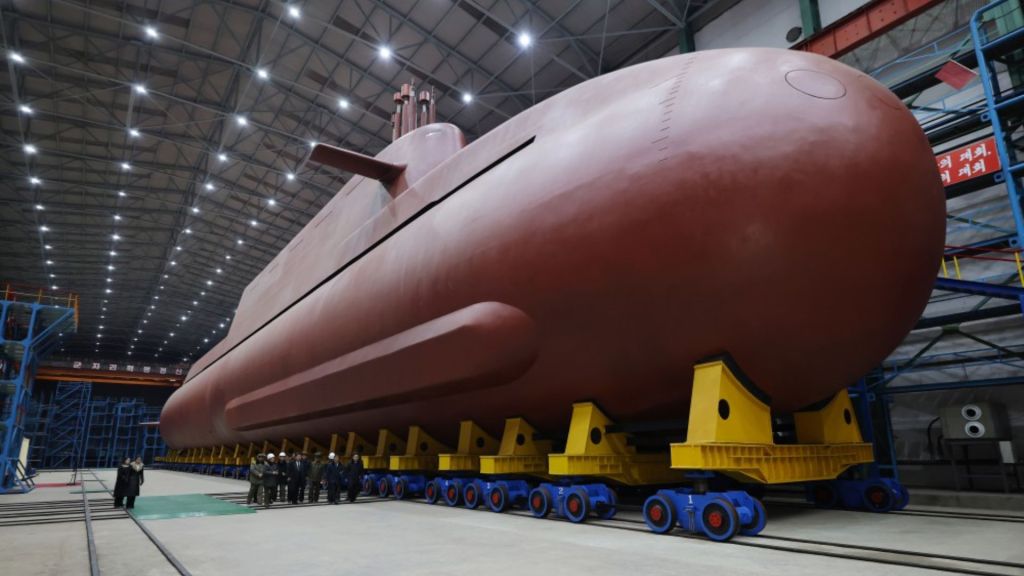 North Korea reveals 8,700-ton nuclear submarine as Kim Jong Un warns South Korea Yahoo news home