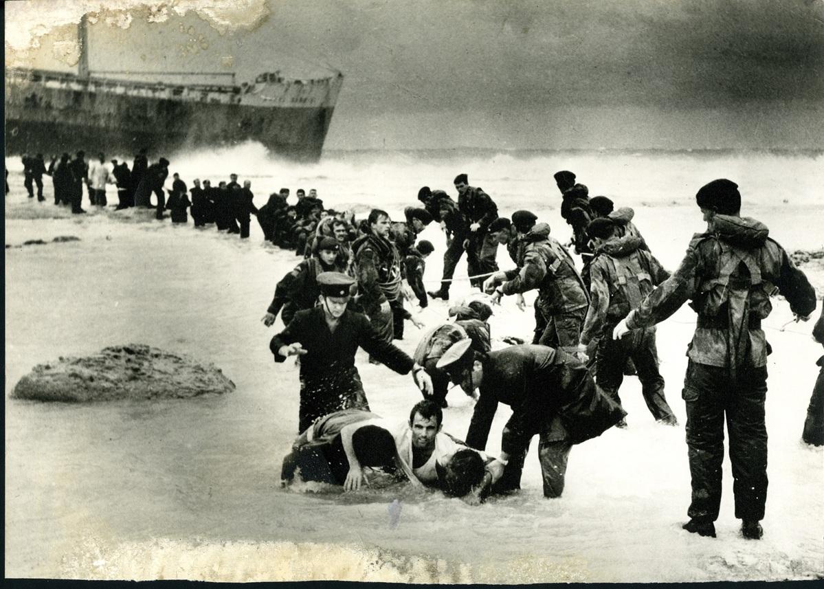An iconic 1969 shot of survivors of the Angel Gabriel, a tanker that ran aground off Marsascala. Photo: Frank Attard