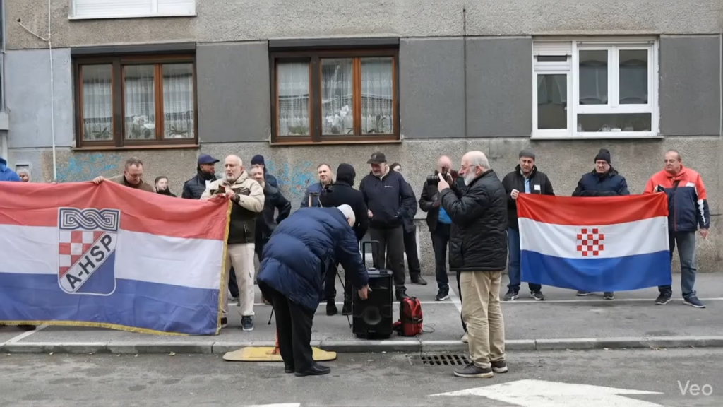 When a protest against Thompson's ban is interrupted by an ad for hemorrhoids