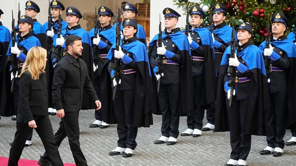 Zelenskyy seeks backing in Rome and vows no land to be ceded to Russia