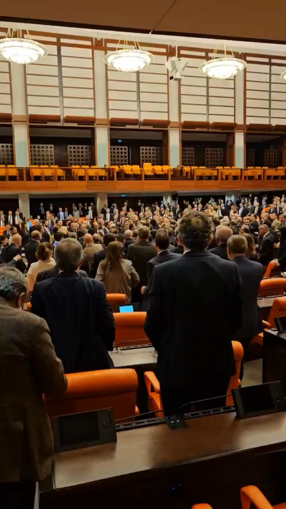 Images from the fight between AKP and CHP MPs at the Turkish Grand National Assembly General Assembly