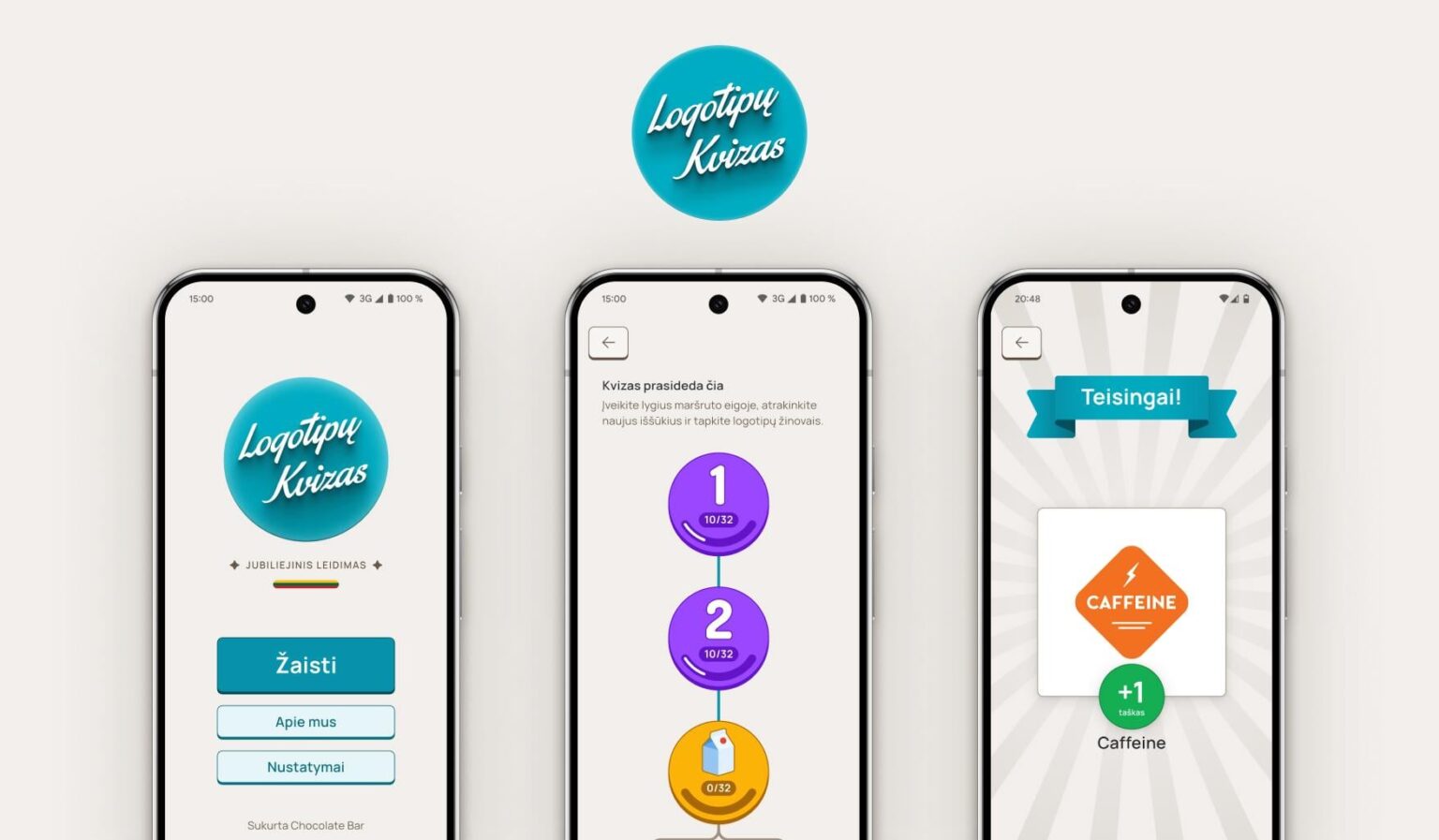 Lithuanian mobile game about Lithuanian logos