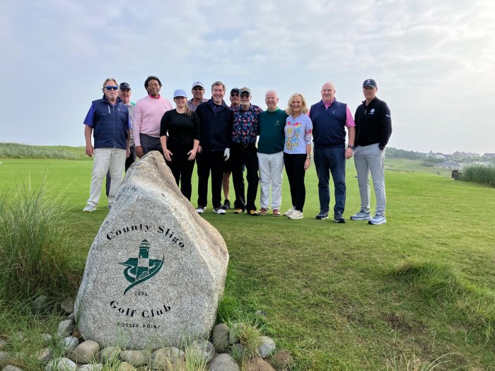 Journalists at County Sligo Golf Club in Ireland