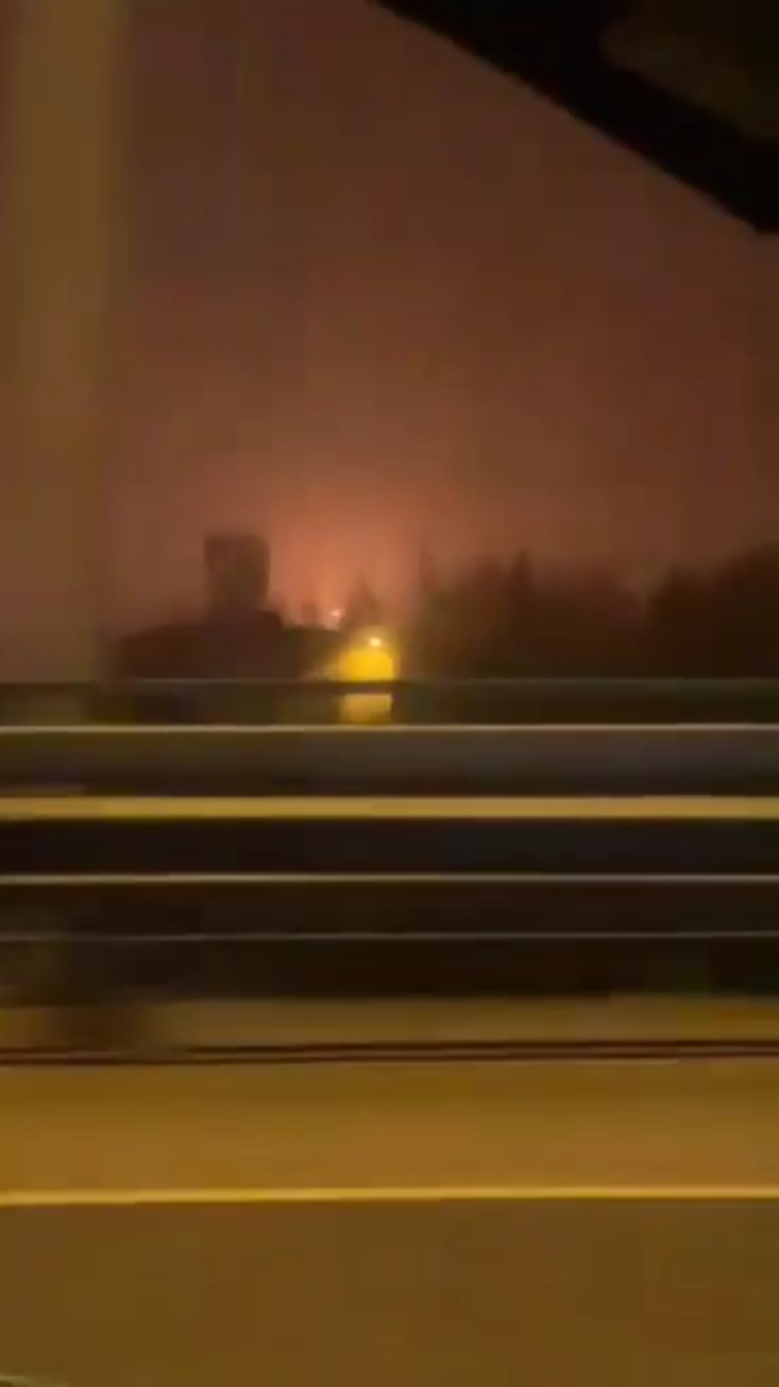 Russian Oil depot in Livny, Oryol region. Fire reported after Ukrainian drone attack. 02.12.2025