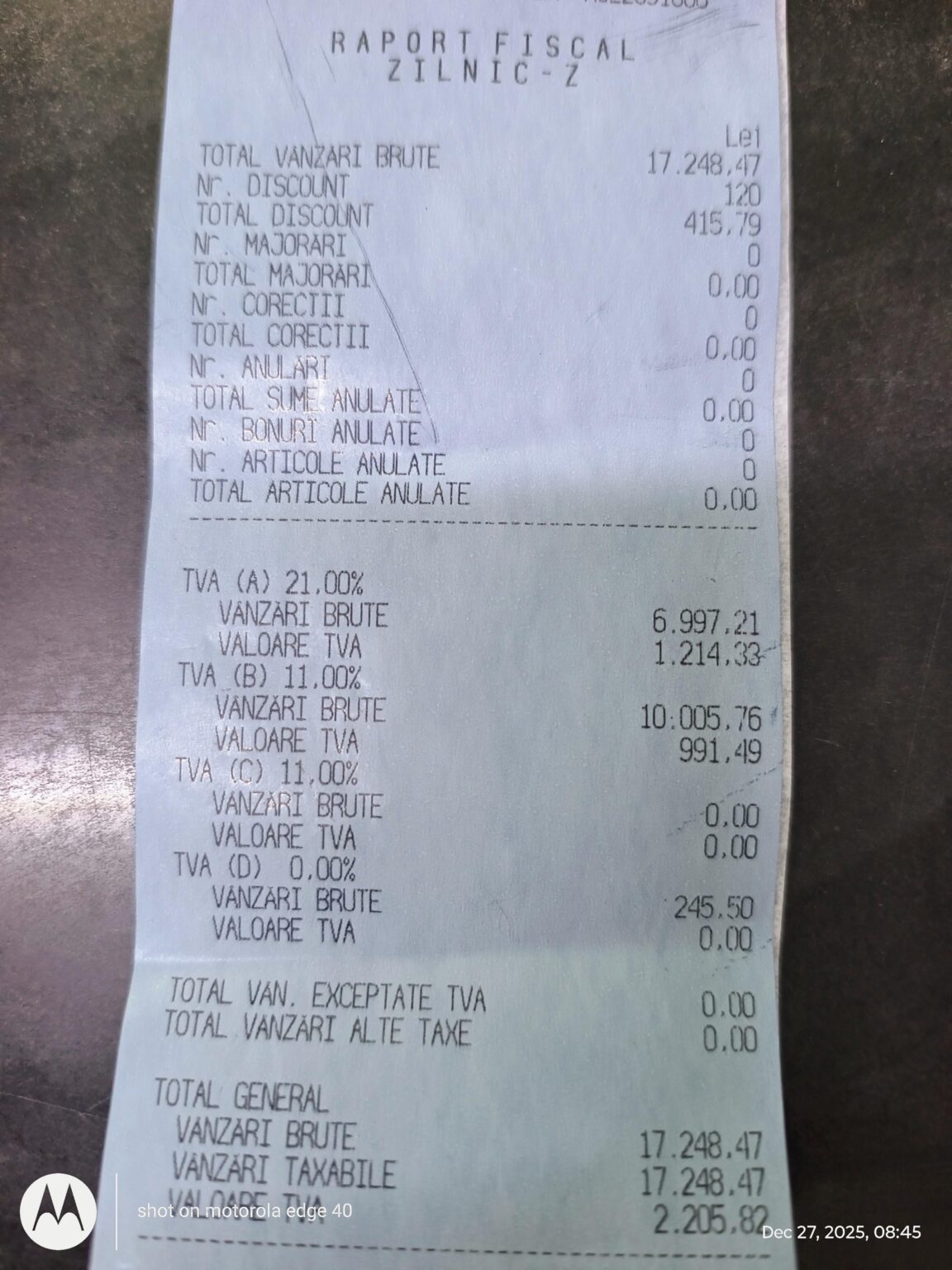 How much does lidl sell per day in Romania?