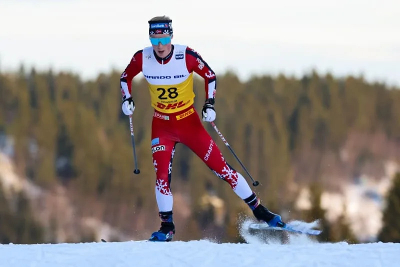Norway's Einar Hedegart in action during the FIS World Cup cross-country skiing 10 km freestyle in Granasen. Geir Olsen/NTB/dpa